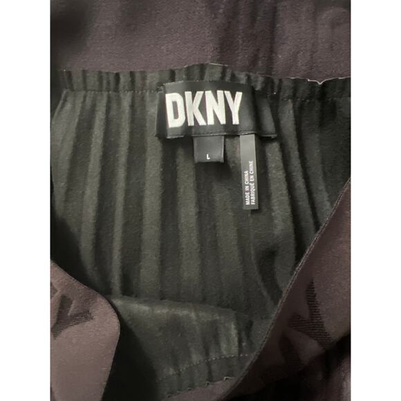 DKNY Women's Bordeaux brown faux leather pleated skirt NWT - Picture 13 of 13